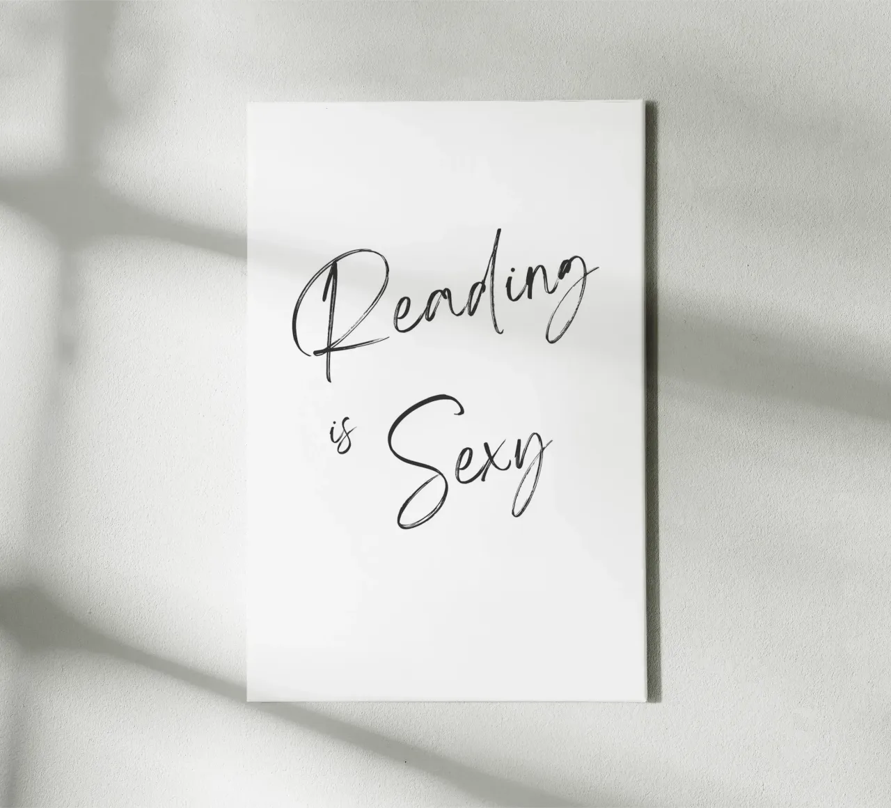 Reading is sexy tela con Cornice a cassetta da typostudio