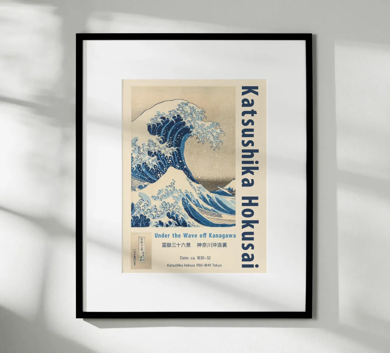 Hokusai's Katsushika, The Great Wave poster by Carinaprint