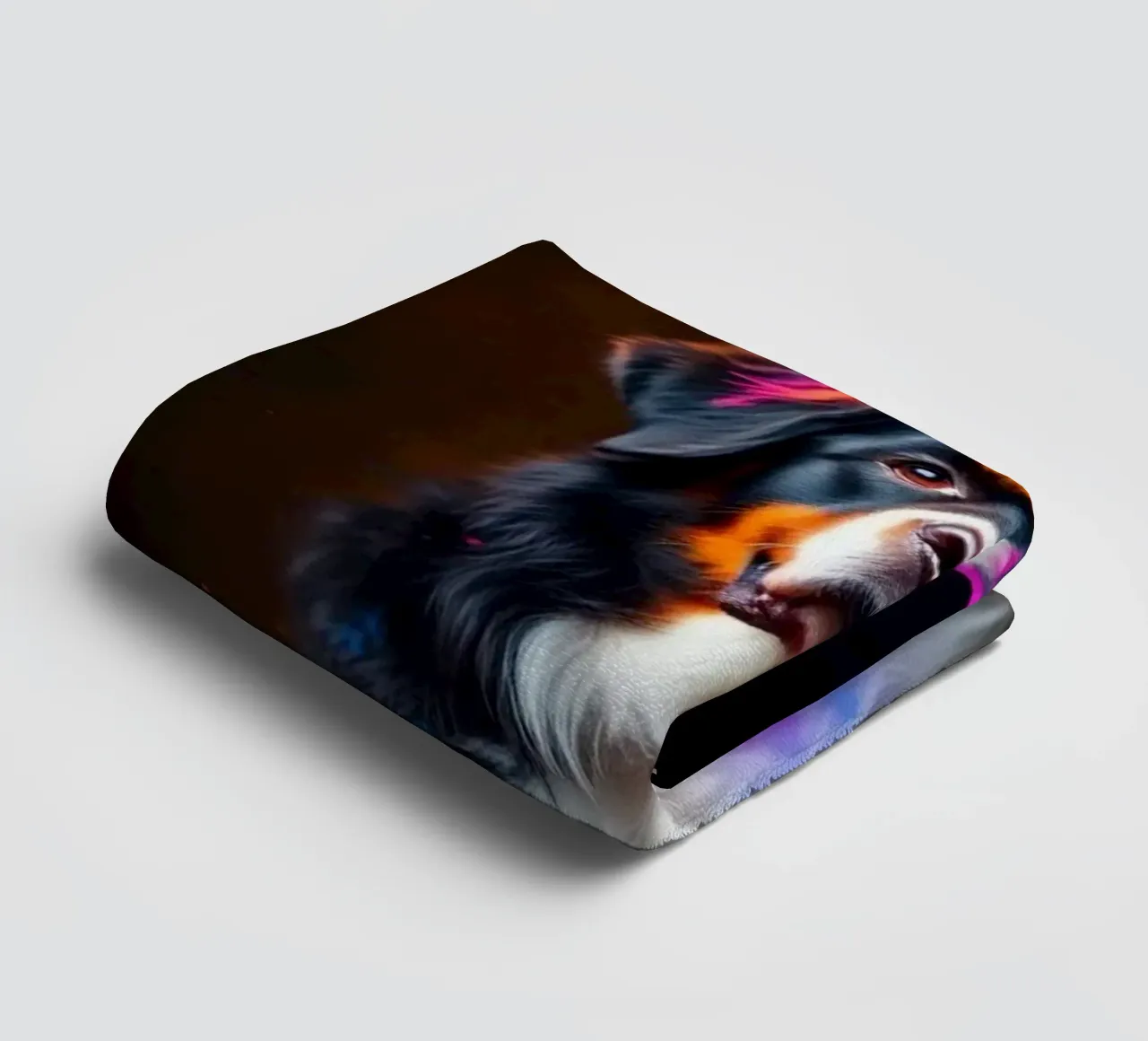 De kleurrijke Berner Sennenhond #200 badhanddoek van Yumis.Beargang.and.Me