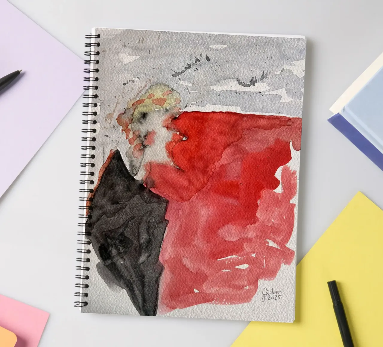 Cross section - A watercolour art print spiral notebook by Leonhard Guertner ART