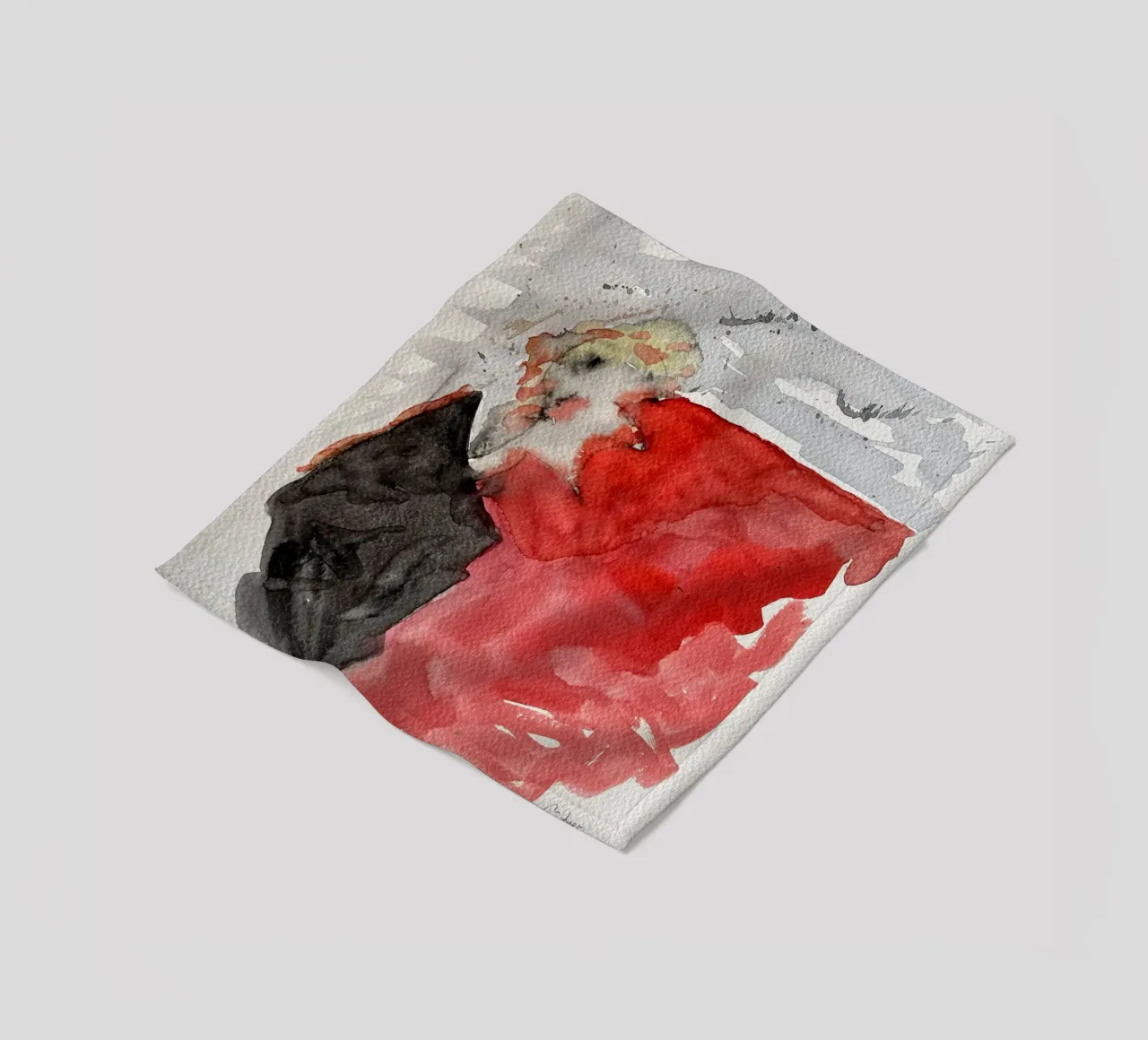 Cross section - A watercolour art print fleece blanket by Leonhard Guertner ART