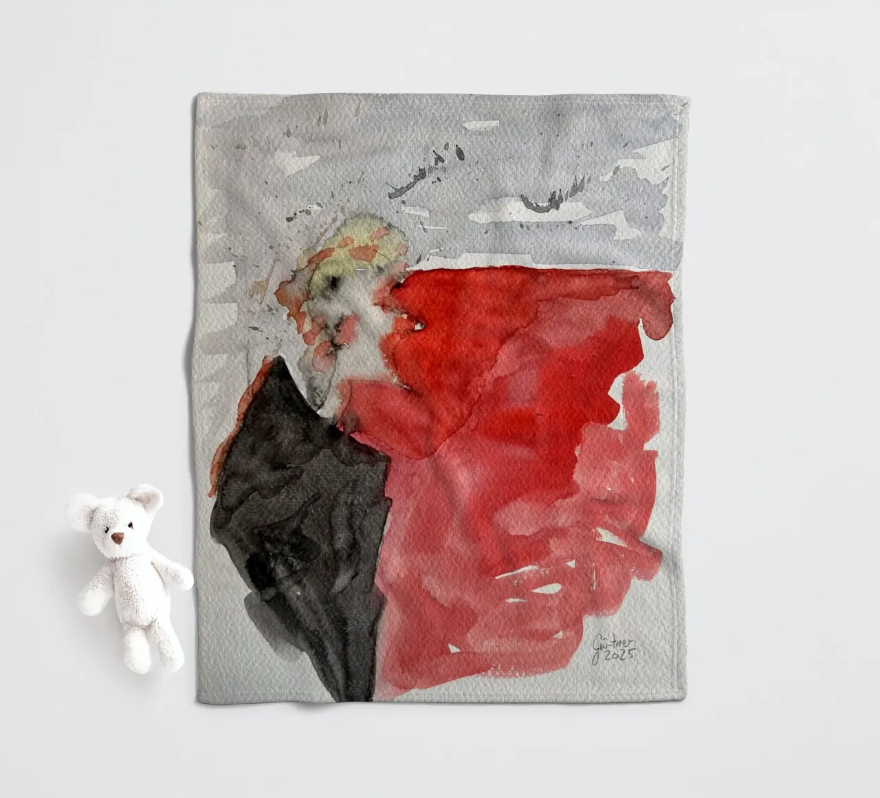 Cross section - A watercolour art print fleece blanket by Leonhard Guertner ART