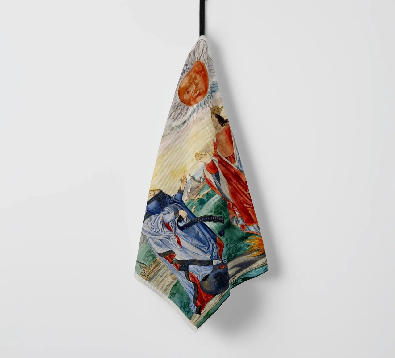 Hemelse vorsten: Maan Koningin & Zon Koning Kunst Print theedoek van Venus Art