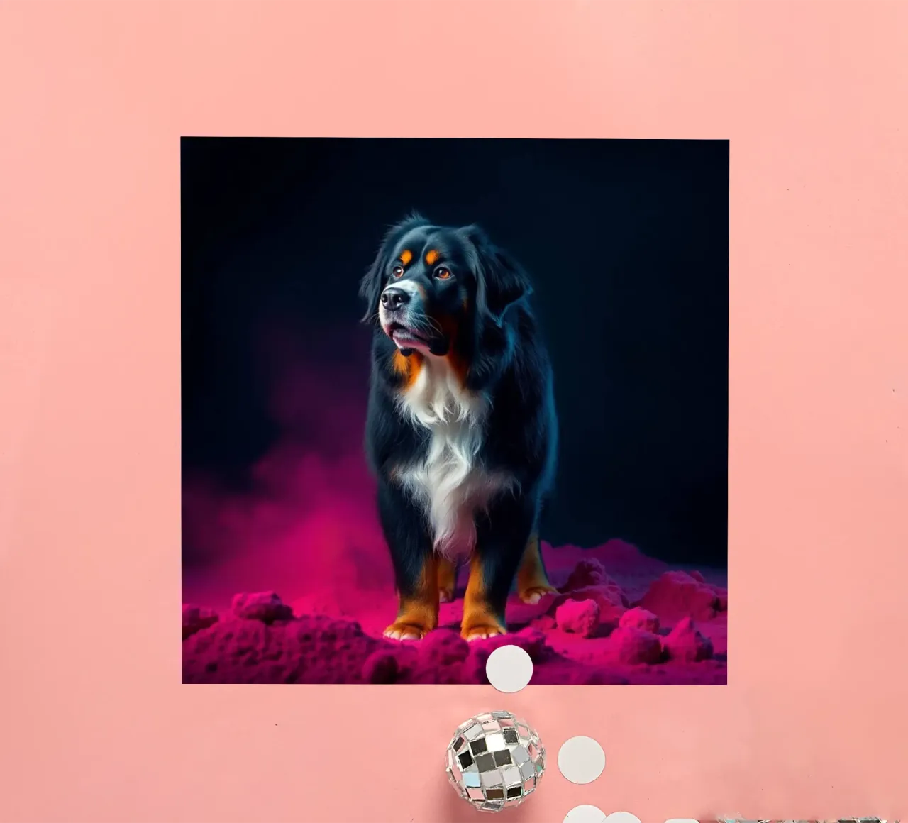 The colorful Bernese Mountain Dog #201 sticker by Yumis.Beargang.and.Me