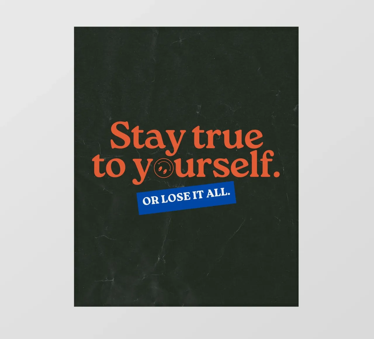 stay true telo in pvc da Ambition Wall