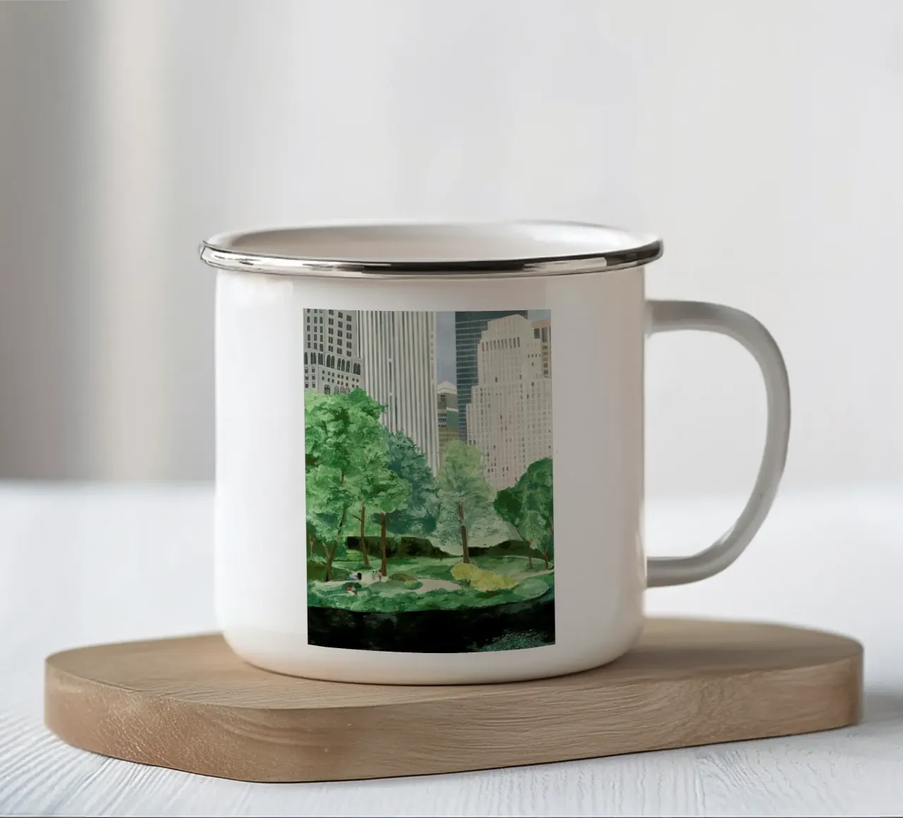 Central Park tazza in smalto da Isabelle Vandeplassche