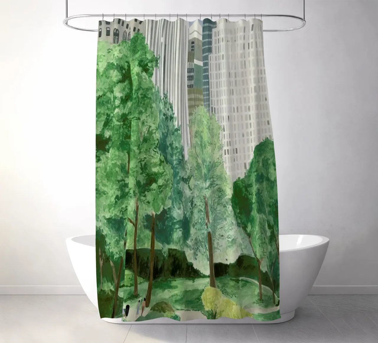Central Park shower curtain by Isabelle Vandeplassche