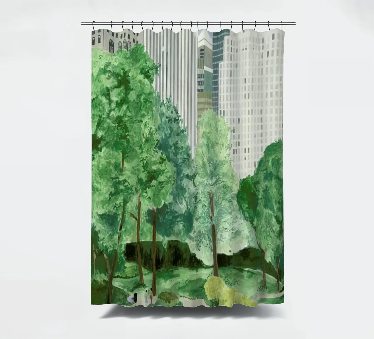 Central Park shower curtain by Isabelle Vandeplassche