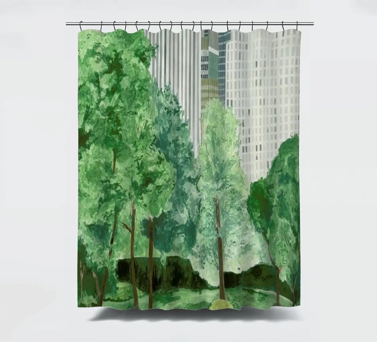 Central Park shower curtain by Isabelle Vandeplassche
