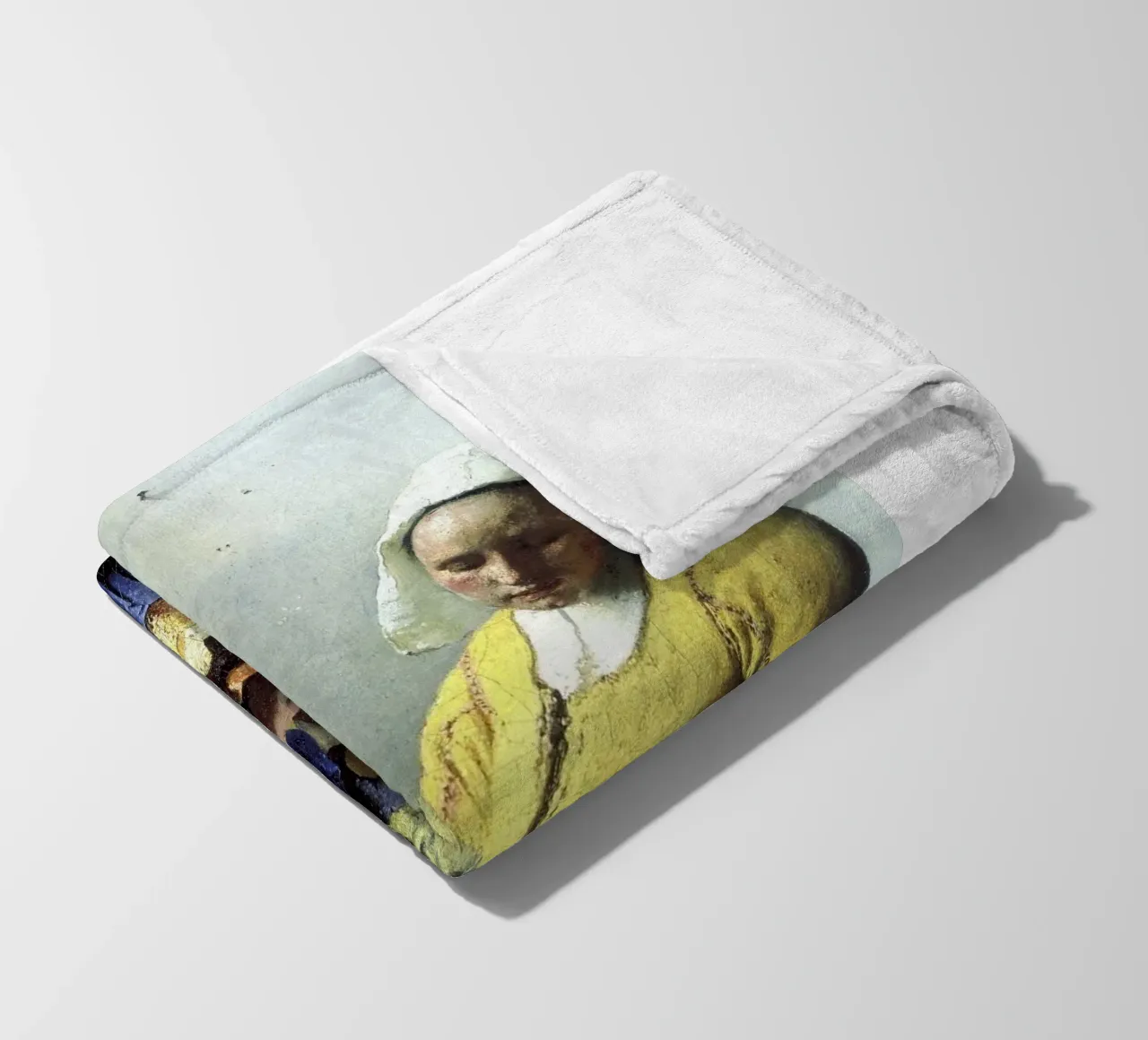 vemeer - una sguattera che versa il latte coperta in pile da The Dinda
