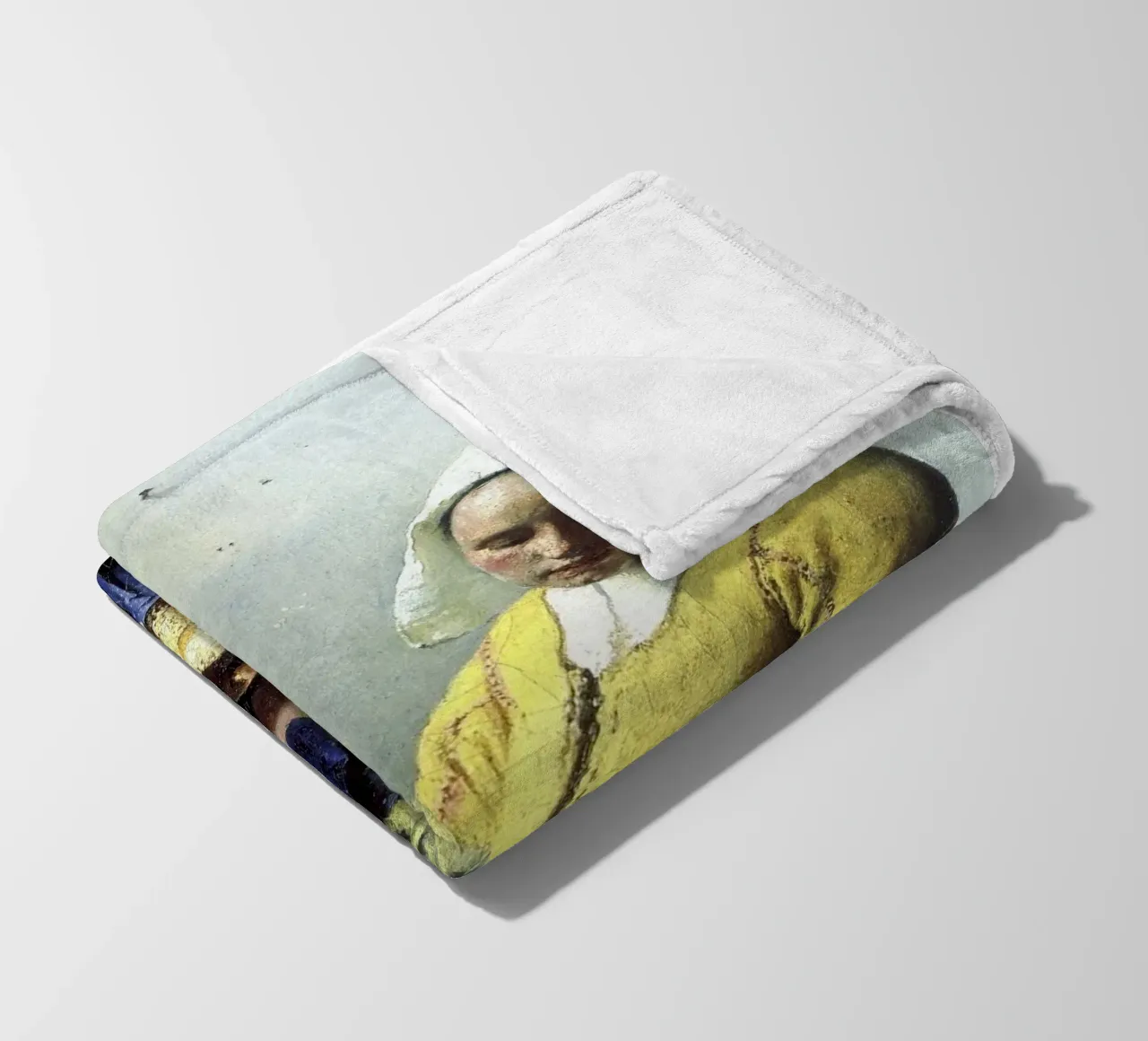 vemeer - una sguattera che versa il latte coperta in pile da The Dinda
