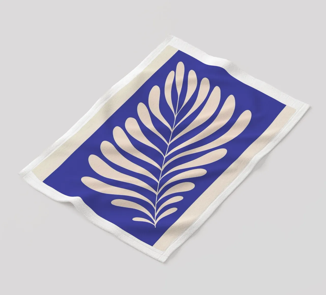 Fern in Blue coperta in pile da Pure