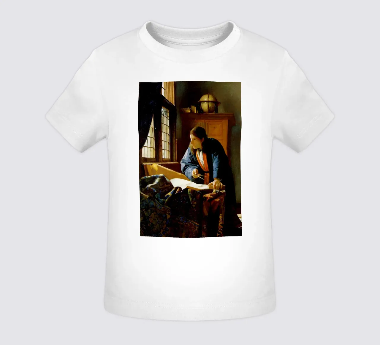 vermeer - un geografo che studia le mappe maglietta neonato da The Dinda