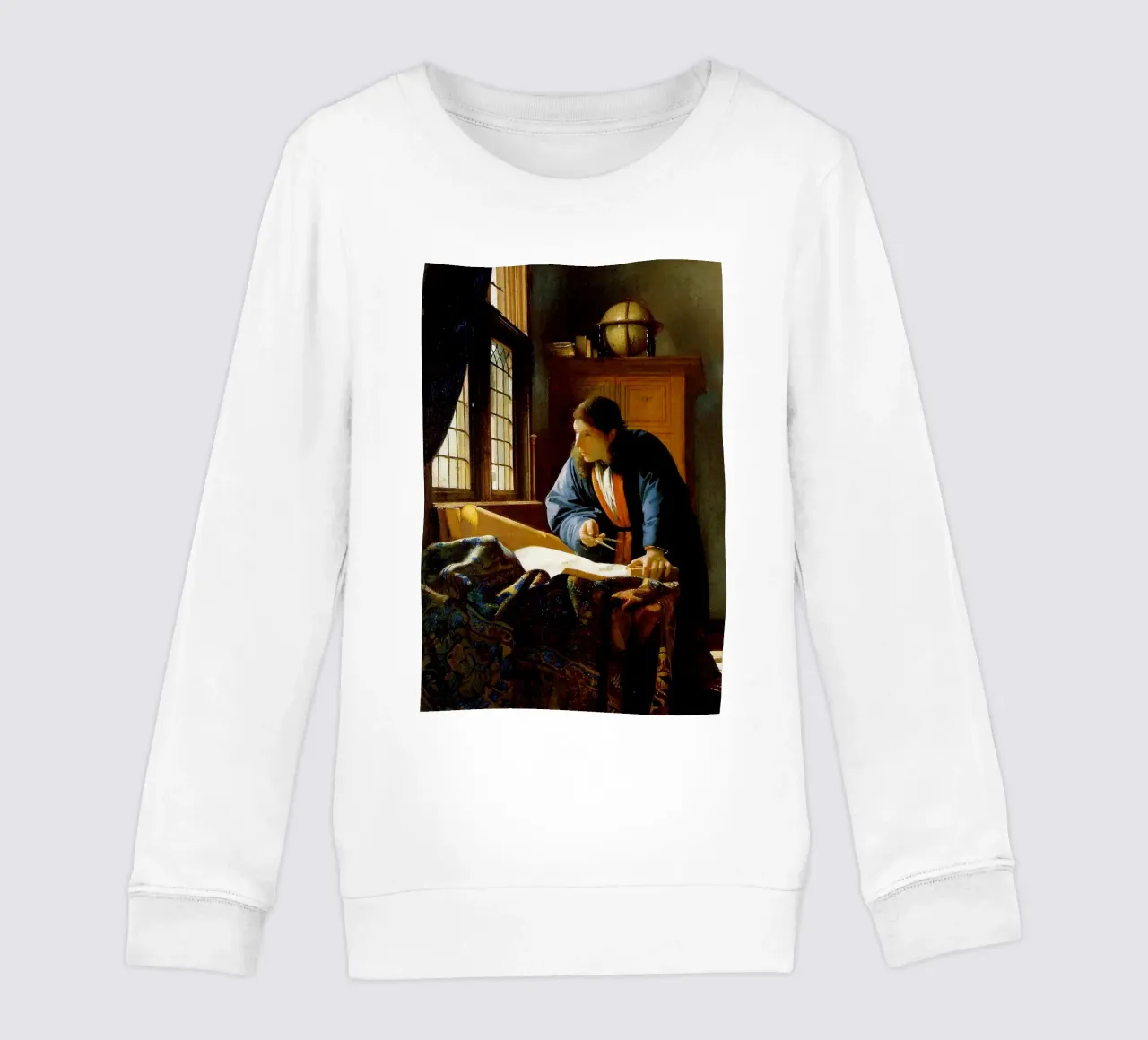 vermeer - un geografo che studia le mappe felpa bambino da The Dinda
