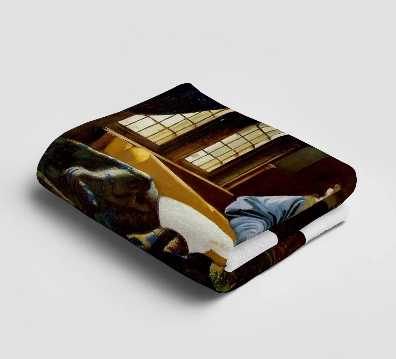 vermeer - a geographer studying maps towel by The Dinda