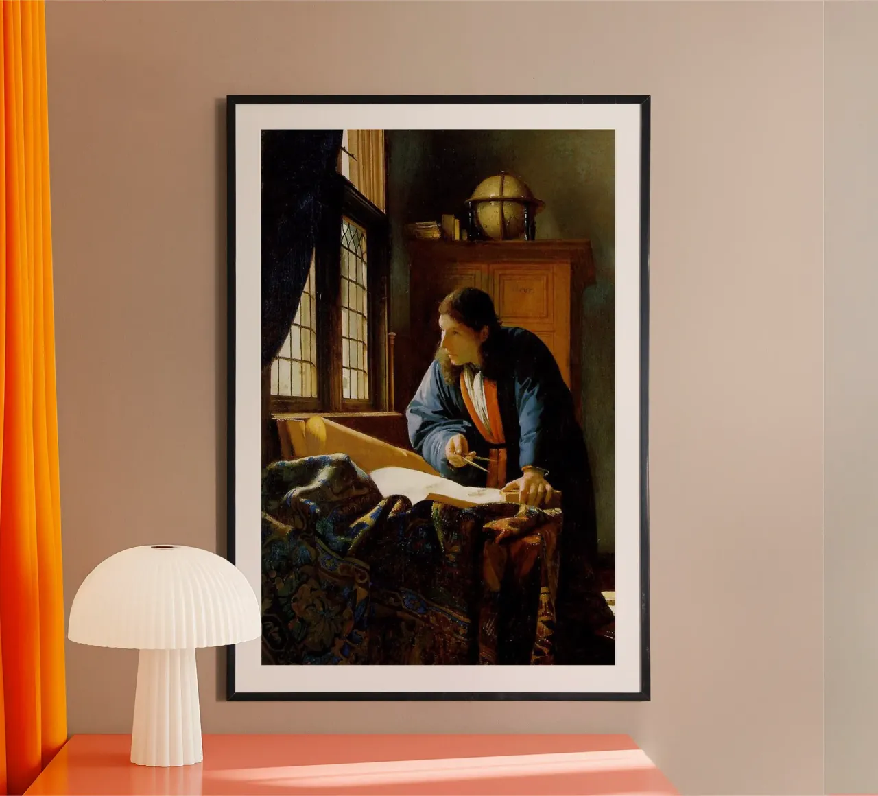vermeer - un geografo che studia le mappe carta hahnemühle da The Dinda