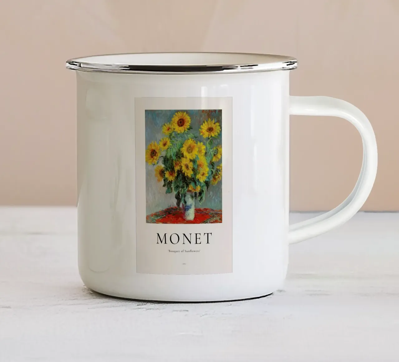 Monet - Bouquet of Sunflowers tazza in smalto da ARTOTHEK