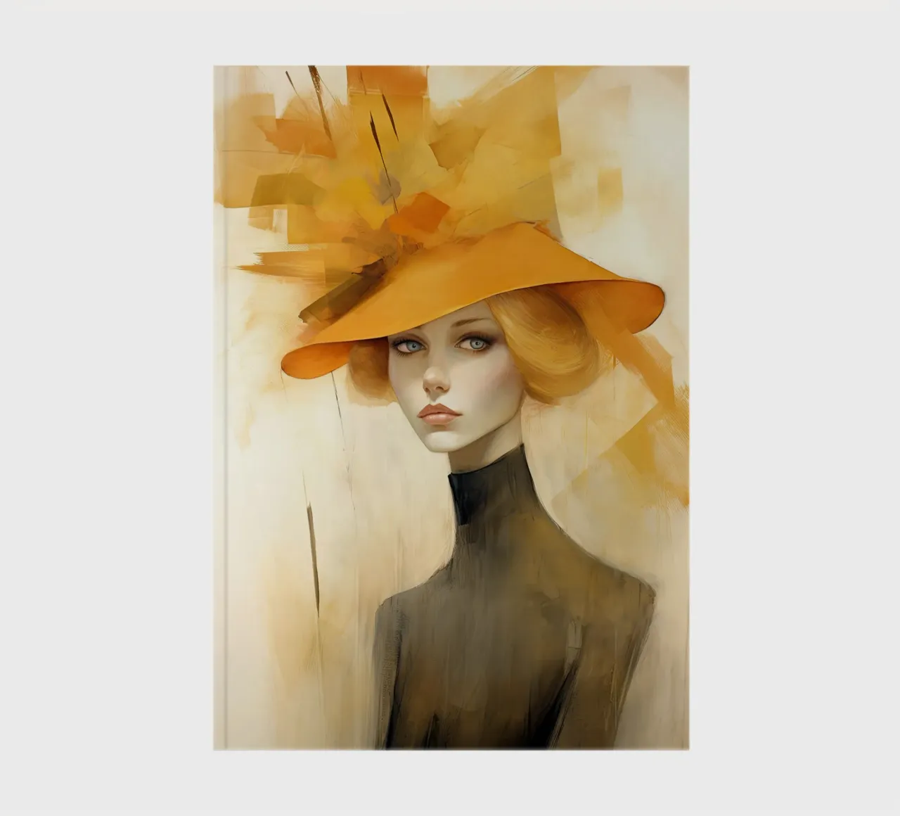 Femme avec un chapeau jaune carnet de notes de Imagine