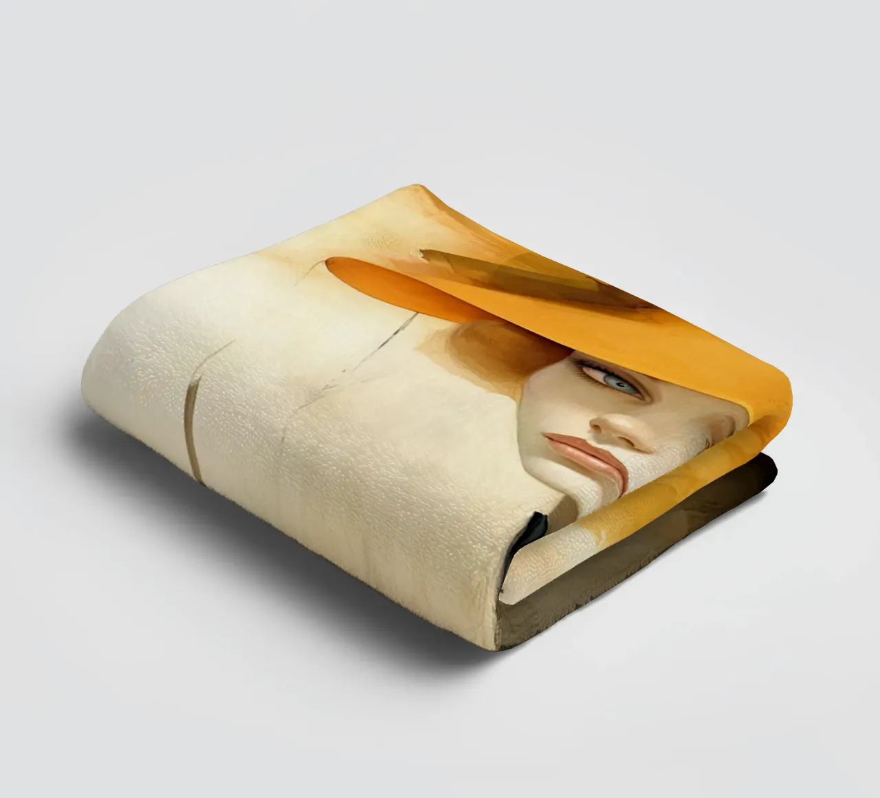 Femme avec un chapeau jaune serviette de bain de Imagine