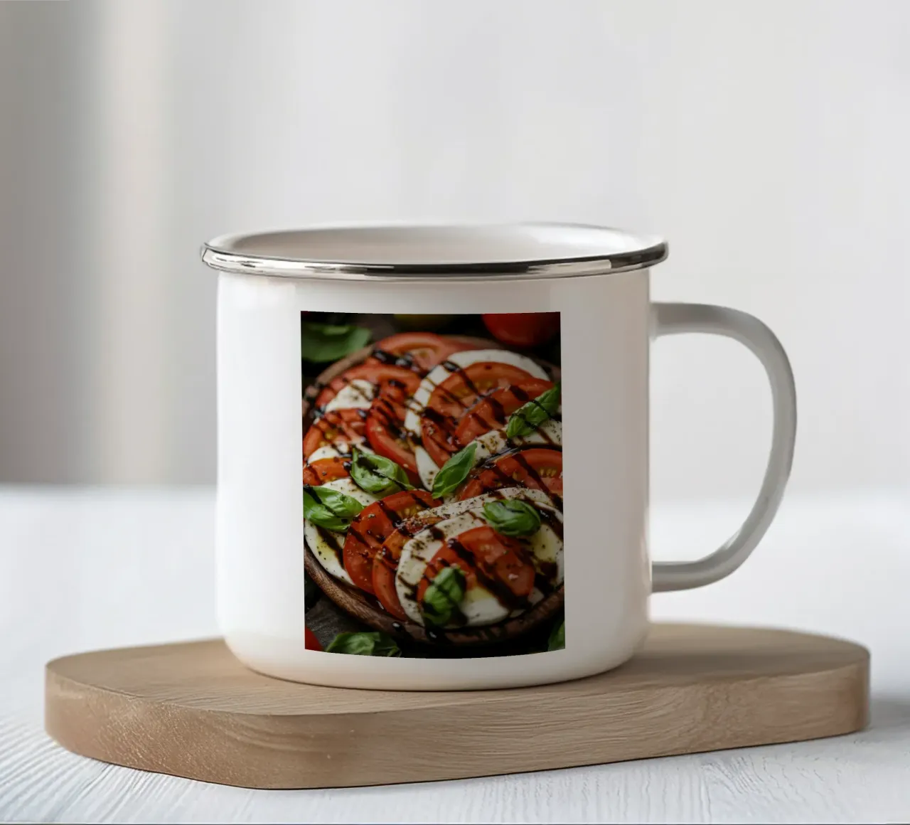 caprese tazza in smalto da Luke Yaeger
