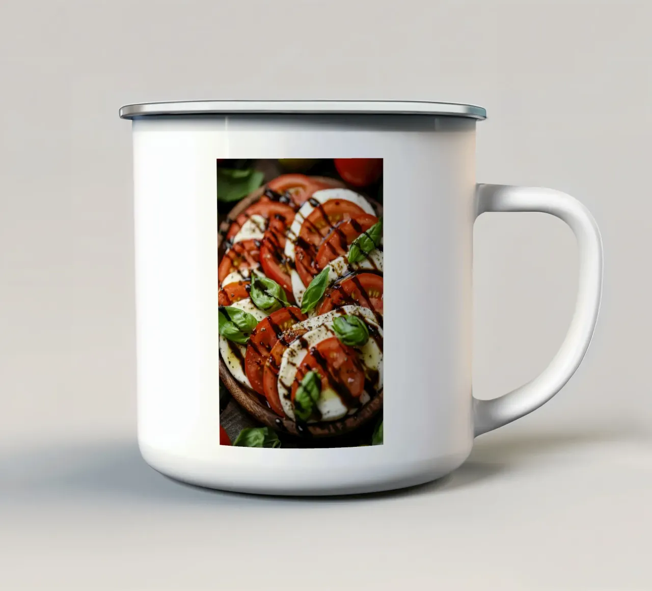 caprese tazza in smalto da Luke Yaeger