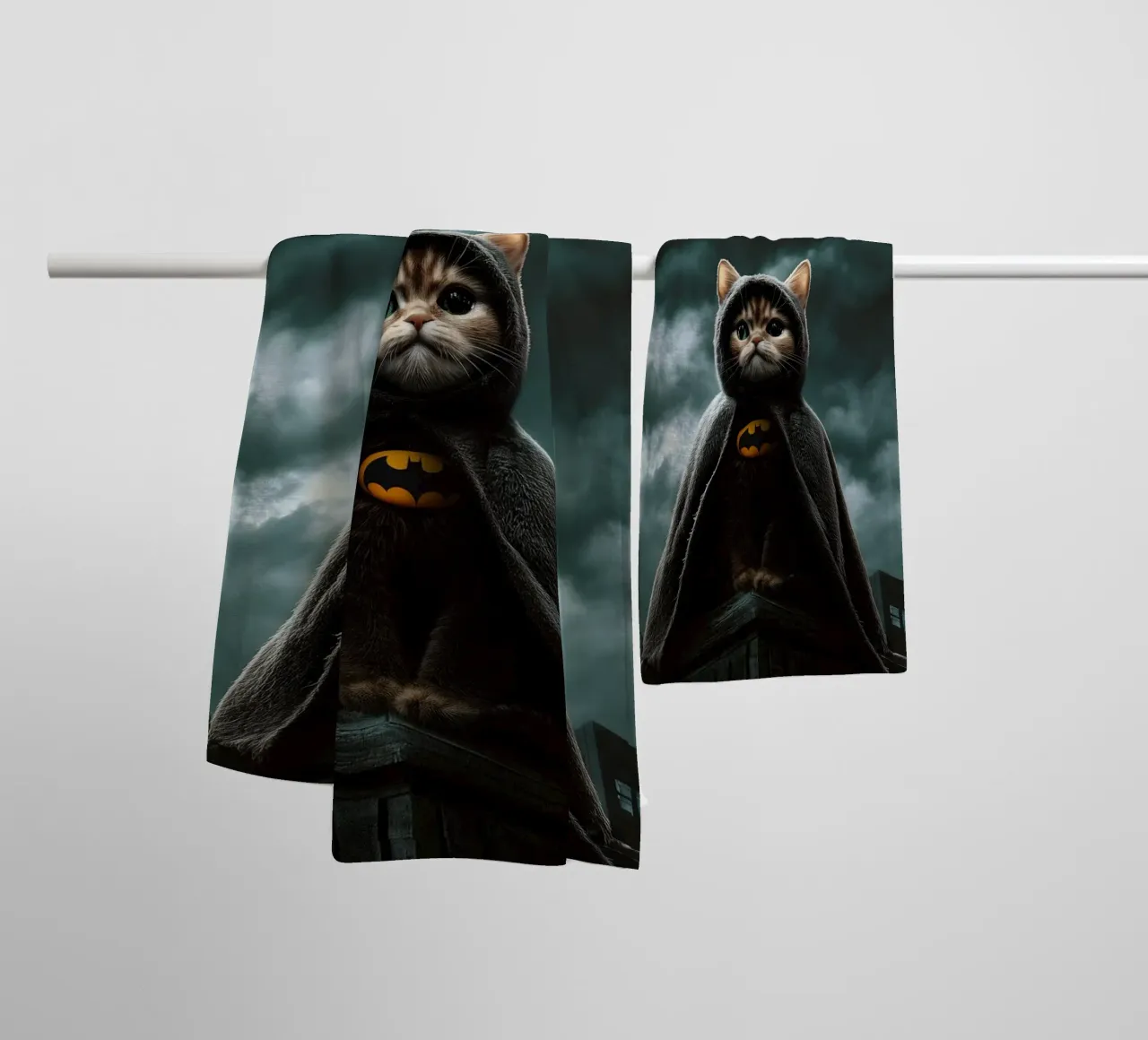 I am a Cat Batman Nr. 03 asciugamano da bagno da lazydaypaper