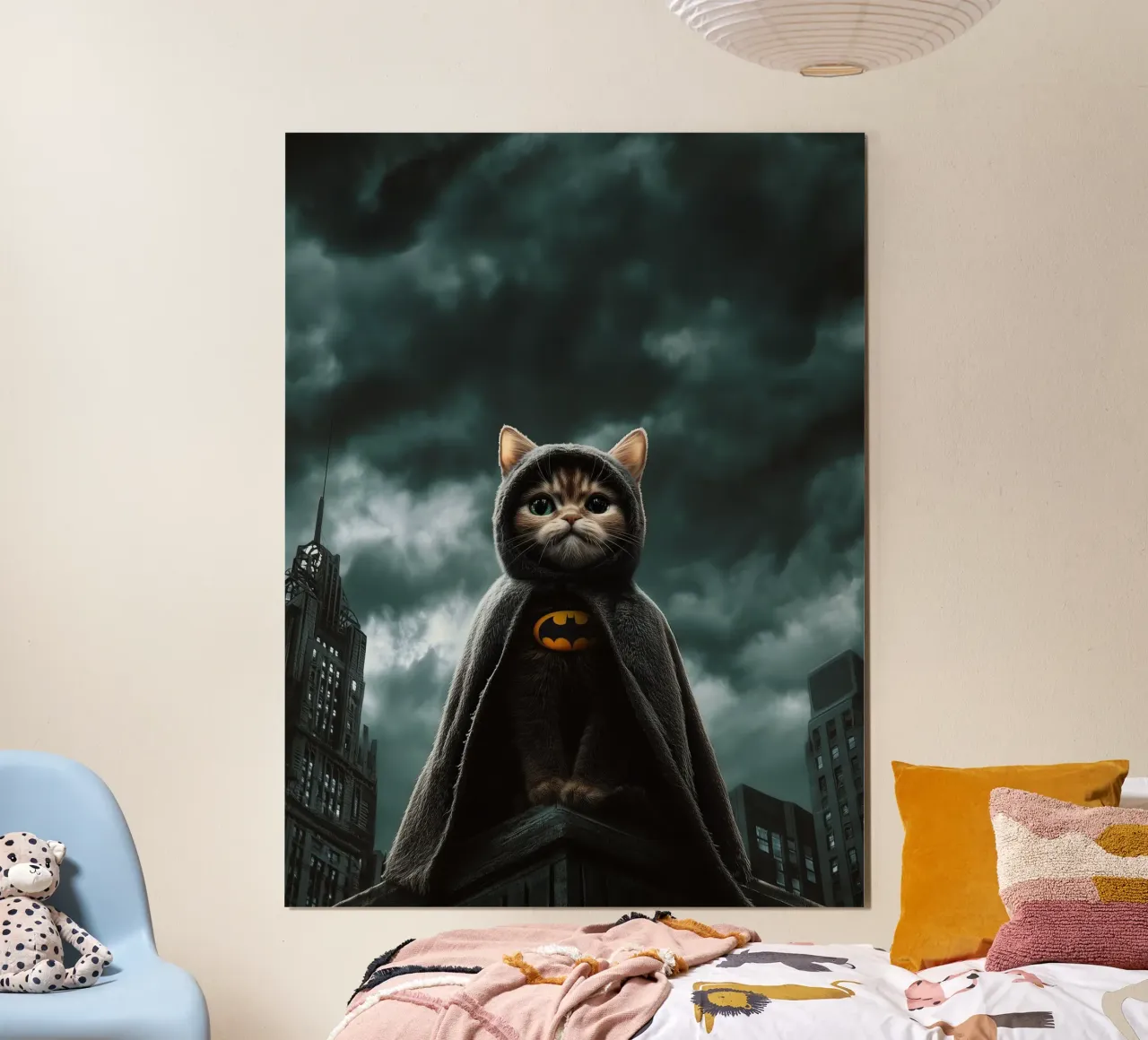 I am a Cat Batman Nr. 03 poster con telaio in alluminio da lazydaypaper
