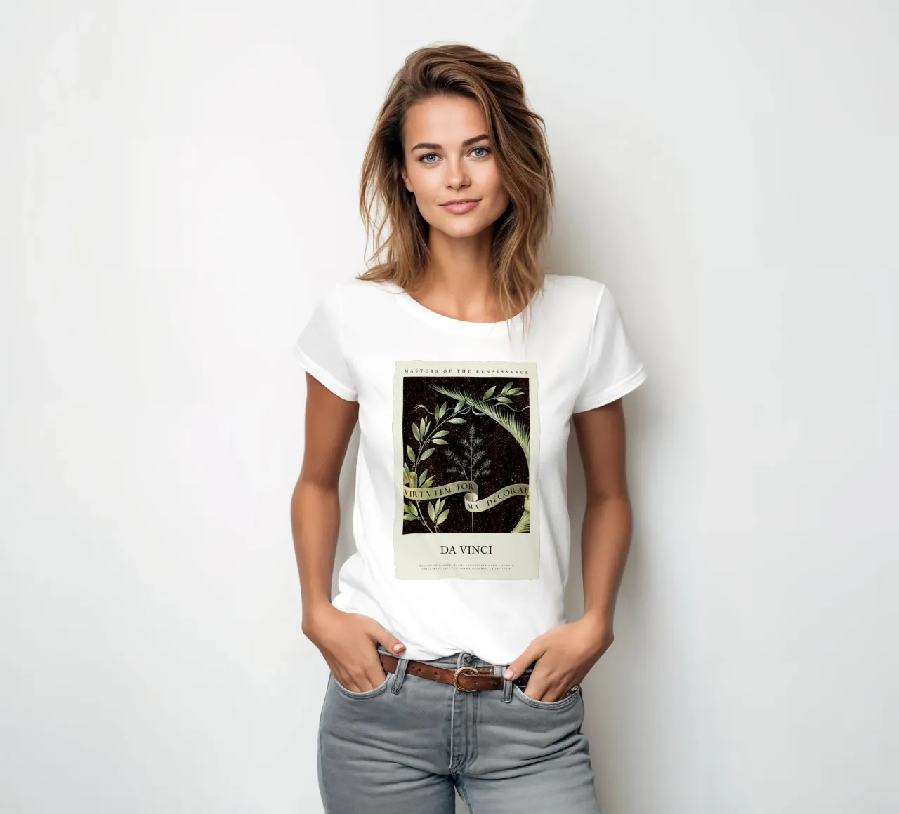 da Vinci - Wreath of Laurel, Palm, and Juniper t-shirt da donna da Vintage by JUNIQE