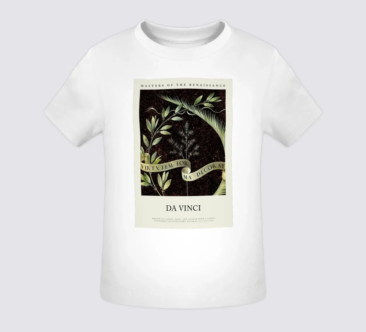 da Vinci - Wreath of Laurel, Palm, and Juniper maglietta neonato da Vintage by JUNIQE
