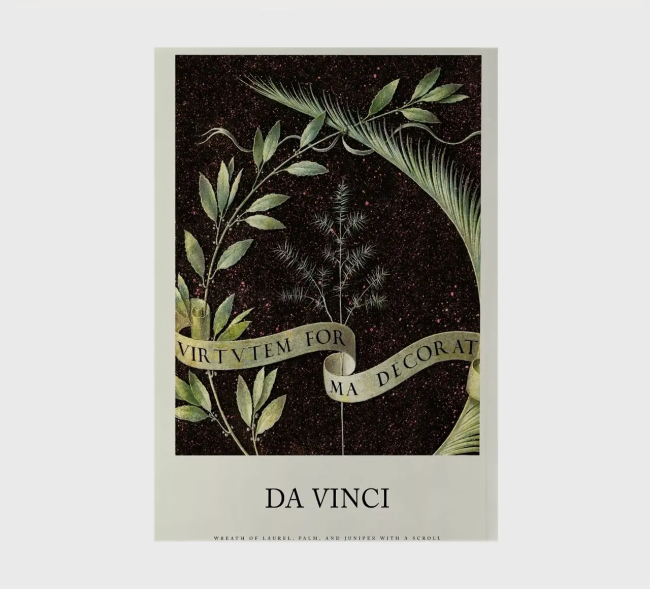 da Vinci - Wreath of Laurel, Palm, and Juniper diario da Vintage by JUNIQE