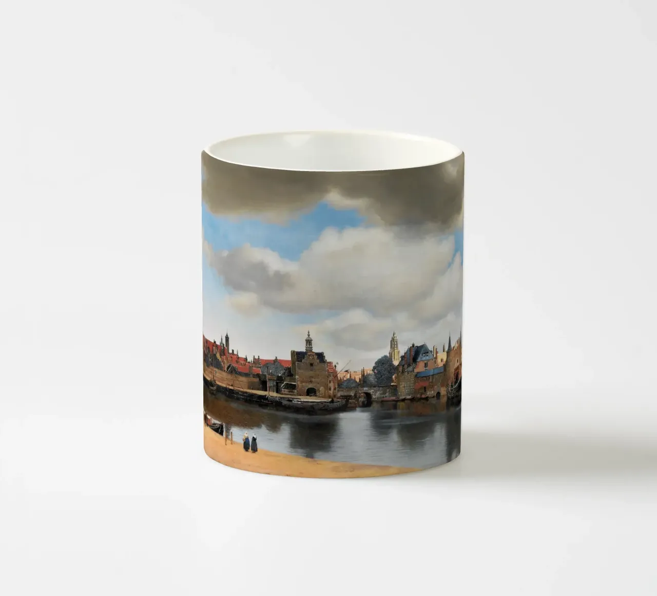 vermeer - vedute di città iconiche tazza in ceramica da The Dinda
