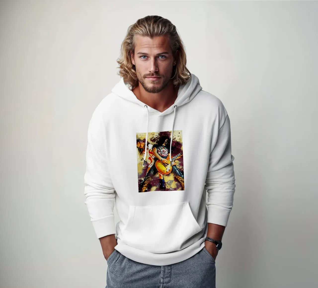 Sbaffo di Slash e Axl Rose felpa con cappuccio da Gunawan Rb