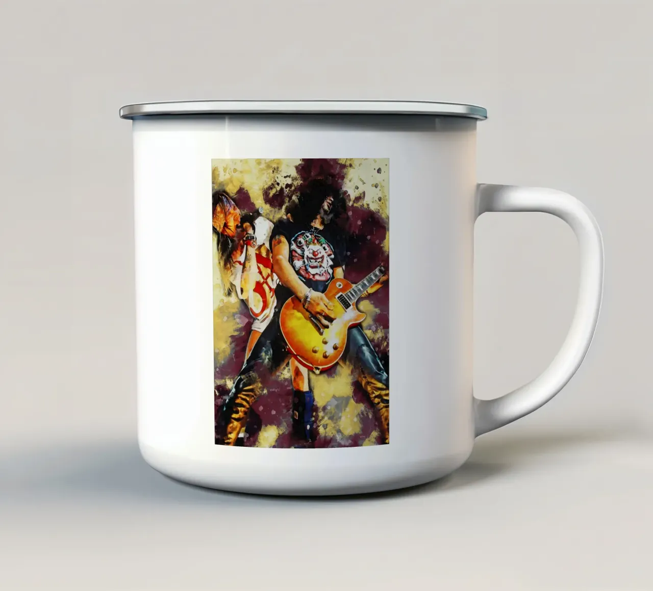 Sbaffo di Slash e Axl Rose tazza in smalto da Gunawan Rb