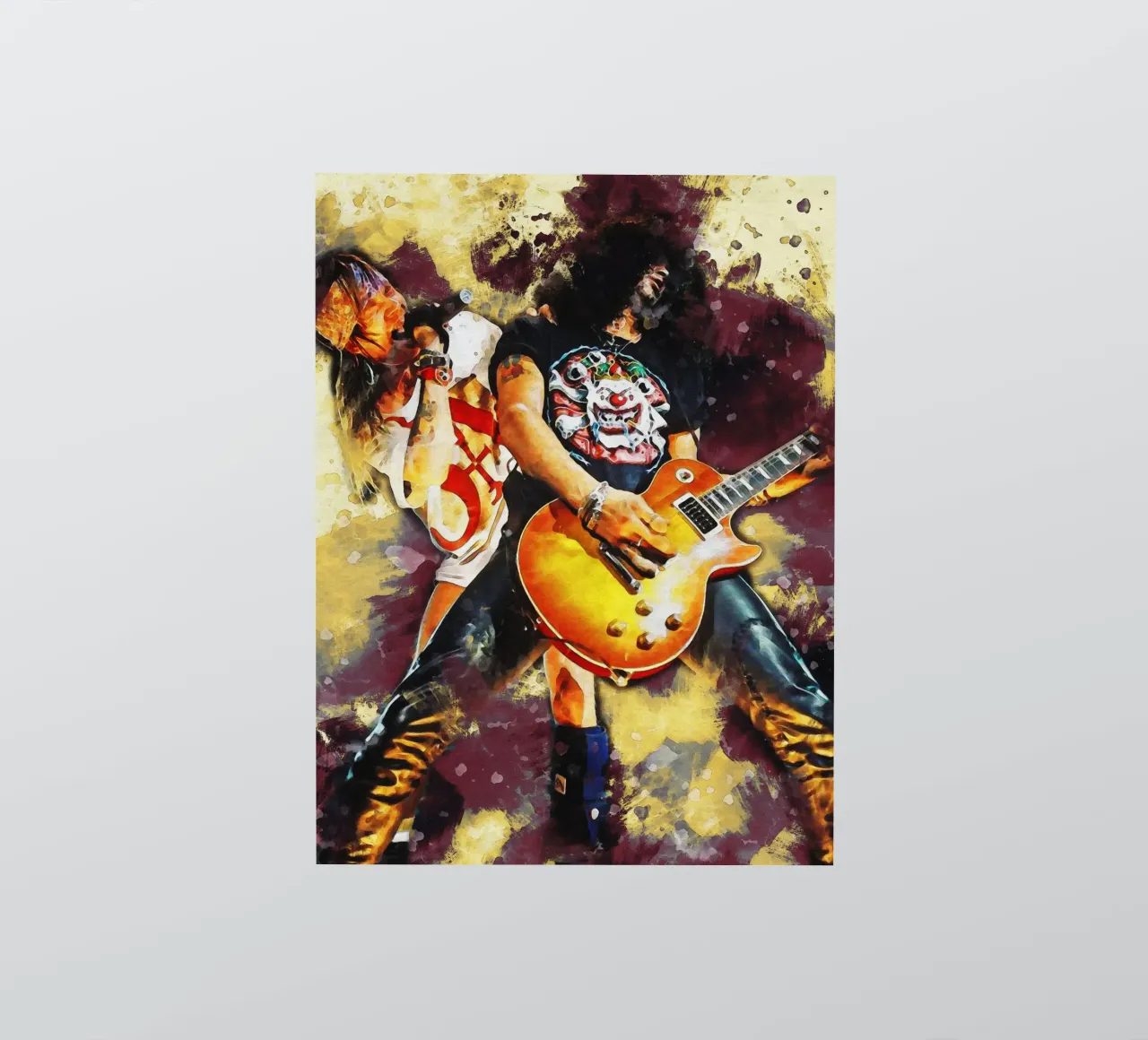 Mancha de Slash y Axl Rose pegatina de Gunawan Rb