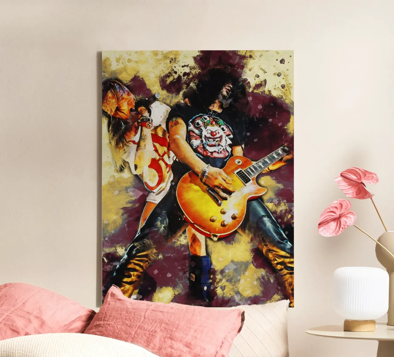 Smudge of Slash and Axl Rose canvas by Gunawan Rb