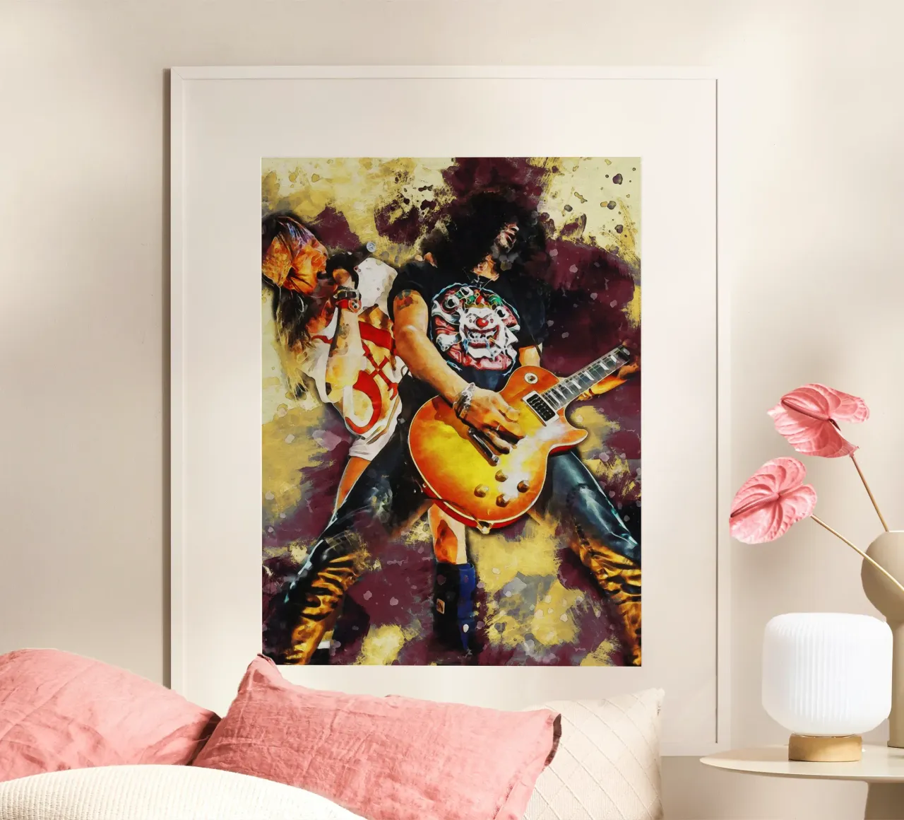 Sbaffo di Slash e Axl Rose carta hahnemühle da Gunawan Rb