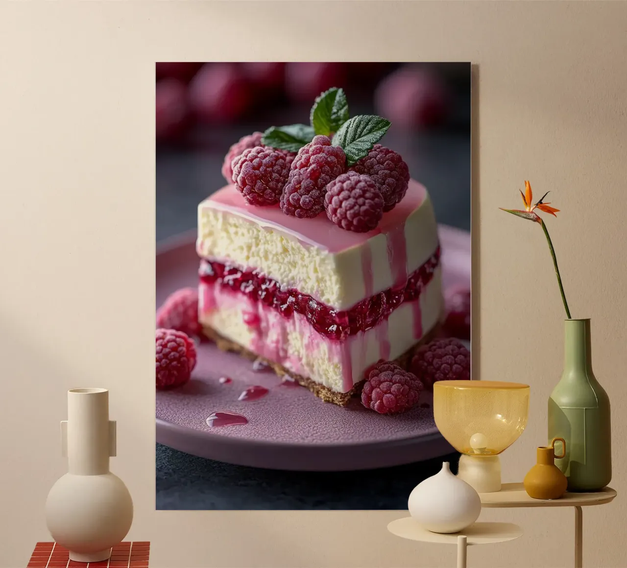 raspberry cheesecake plexiglass da Luke Yaeger