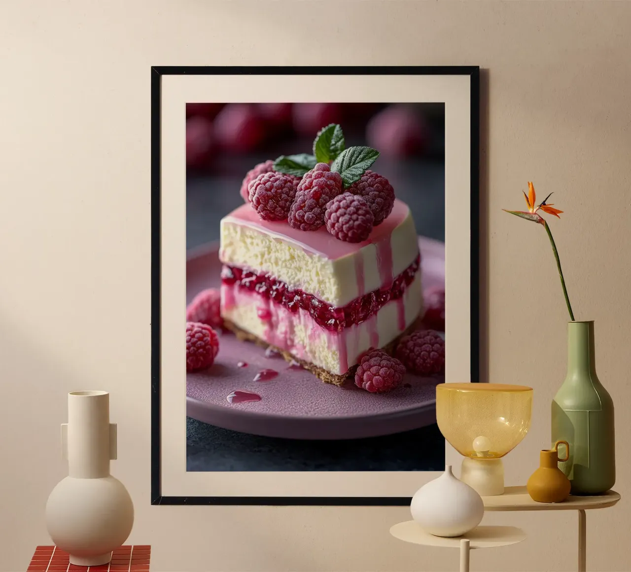 raspberry cheesecake poster by Luke Yaeger