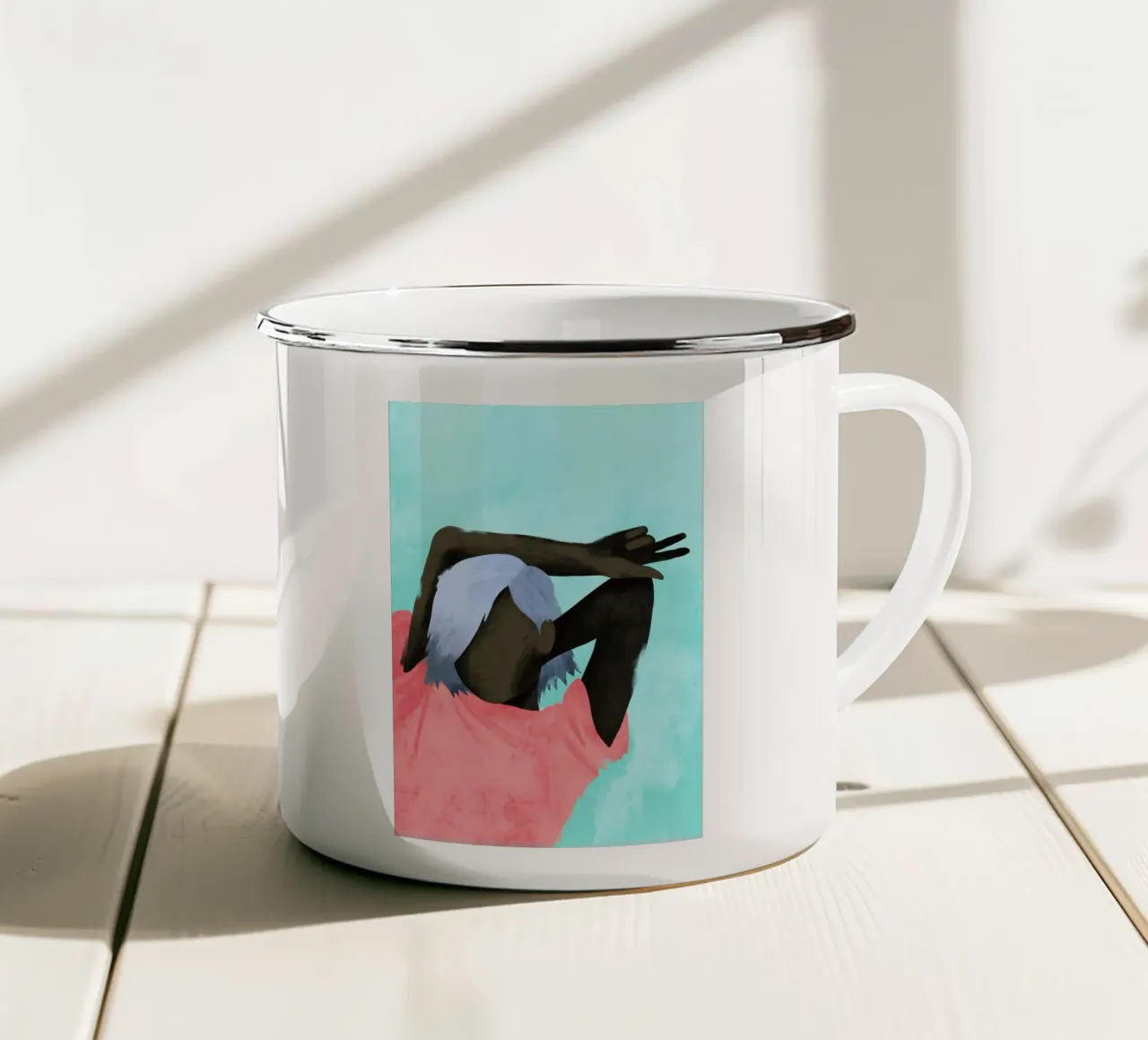 Aquamarine tazza in smalto da Pure