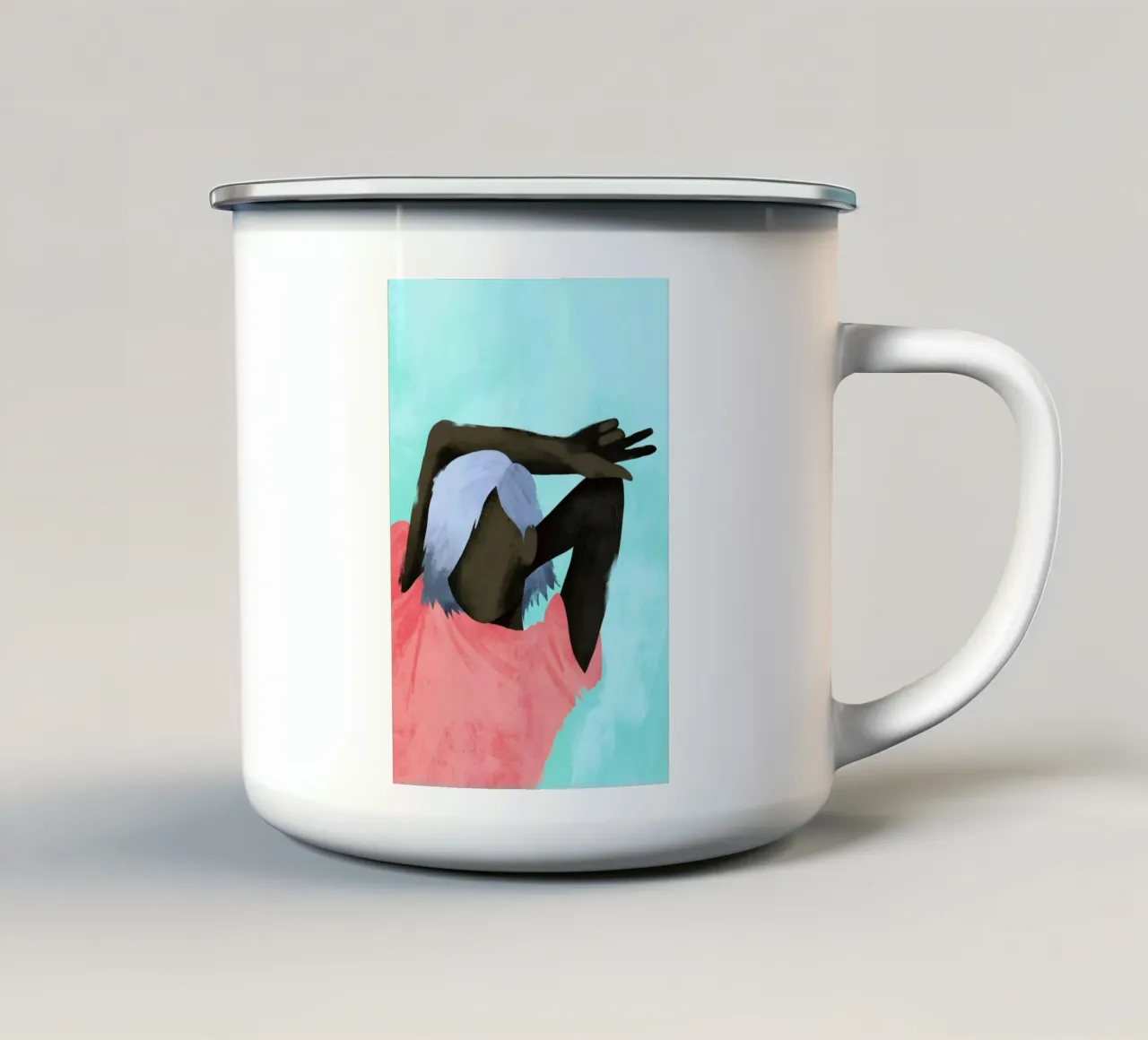 Aquamarine tazza in smalto da Pure