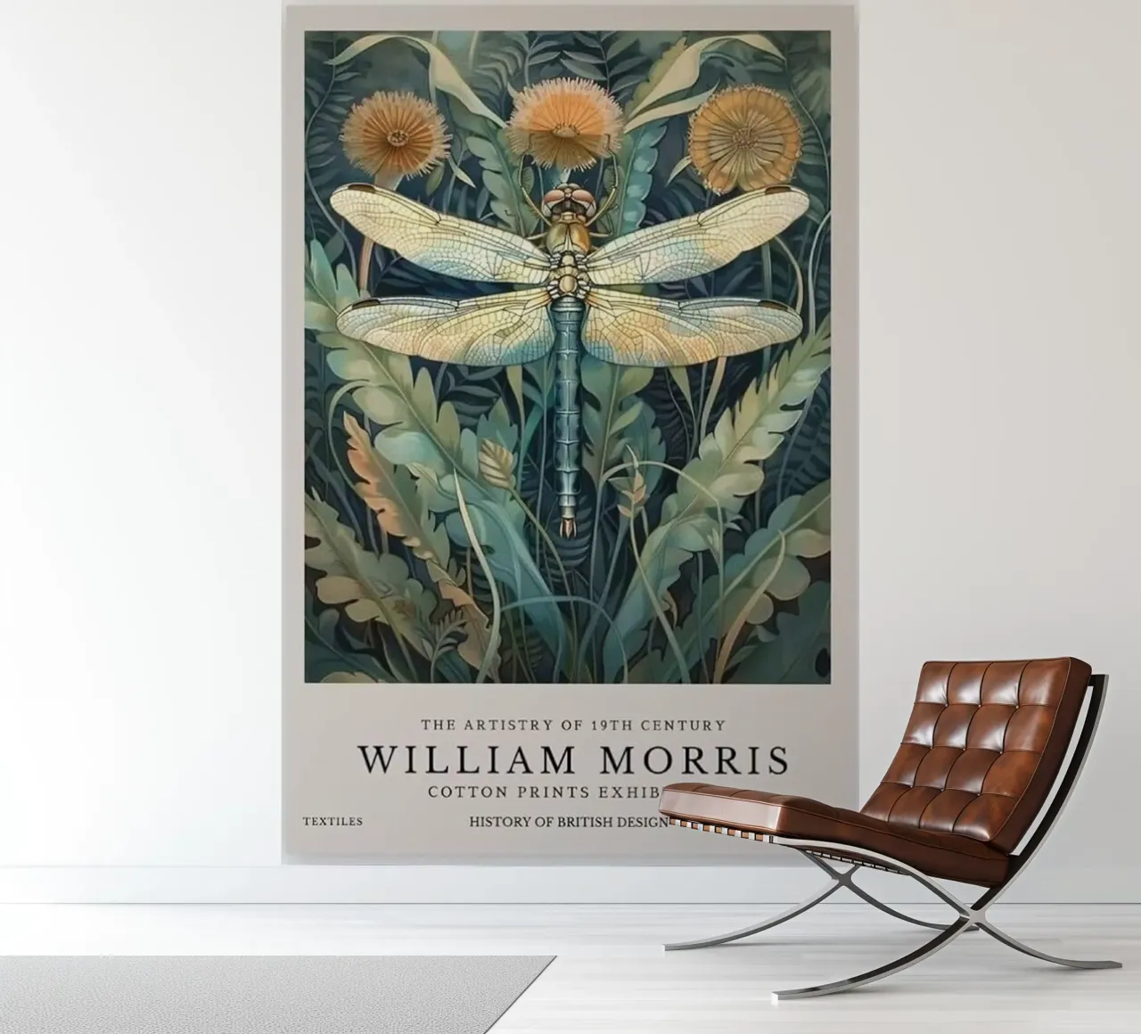 william morris libelle kunstdruk fotobehang van komo store