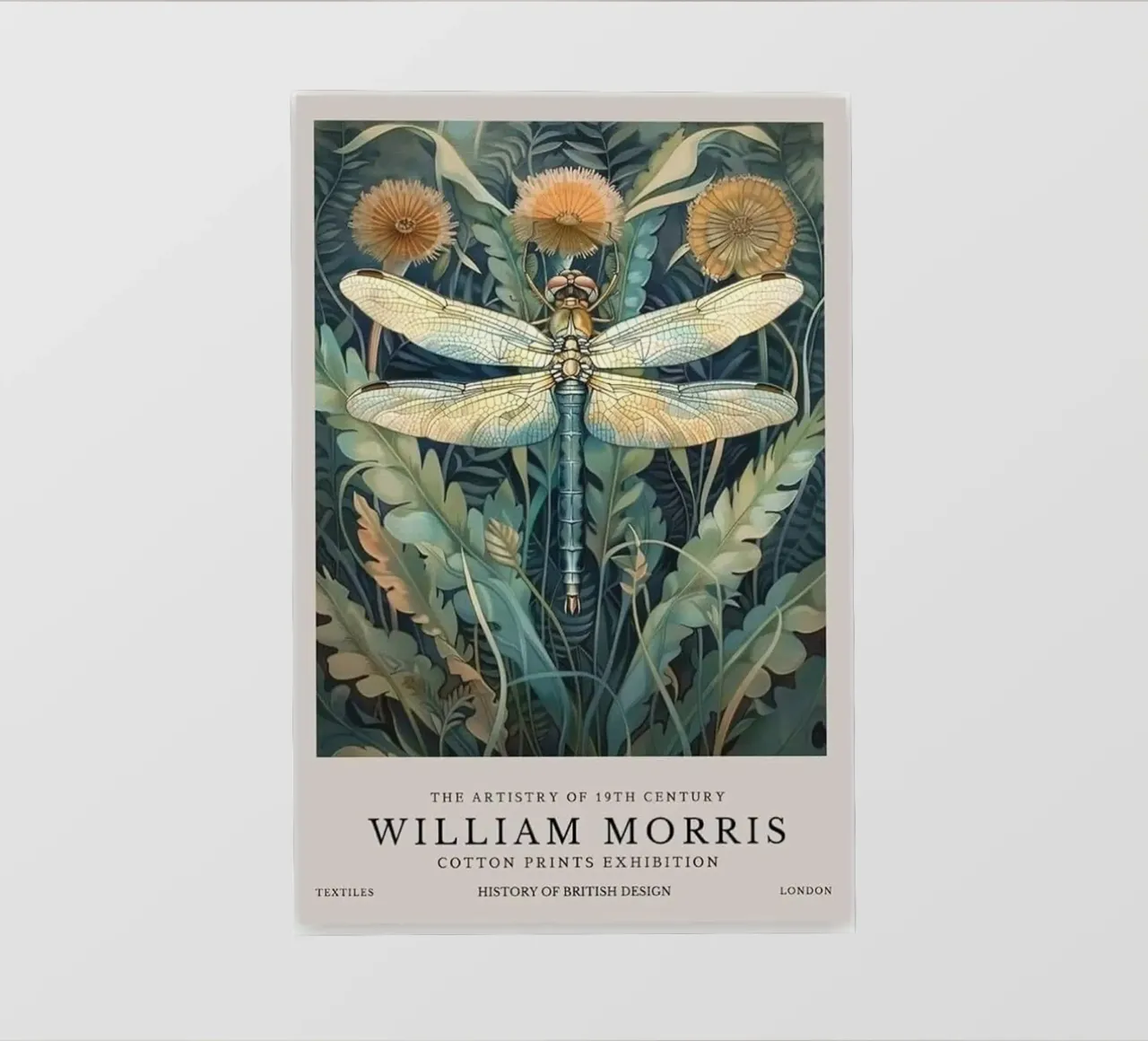 william morris libelle kunstdruk fotobehang van komo store