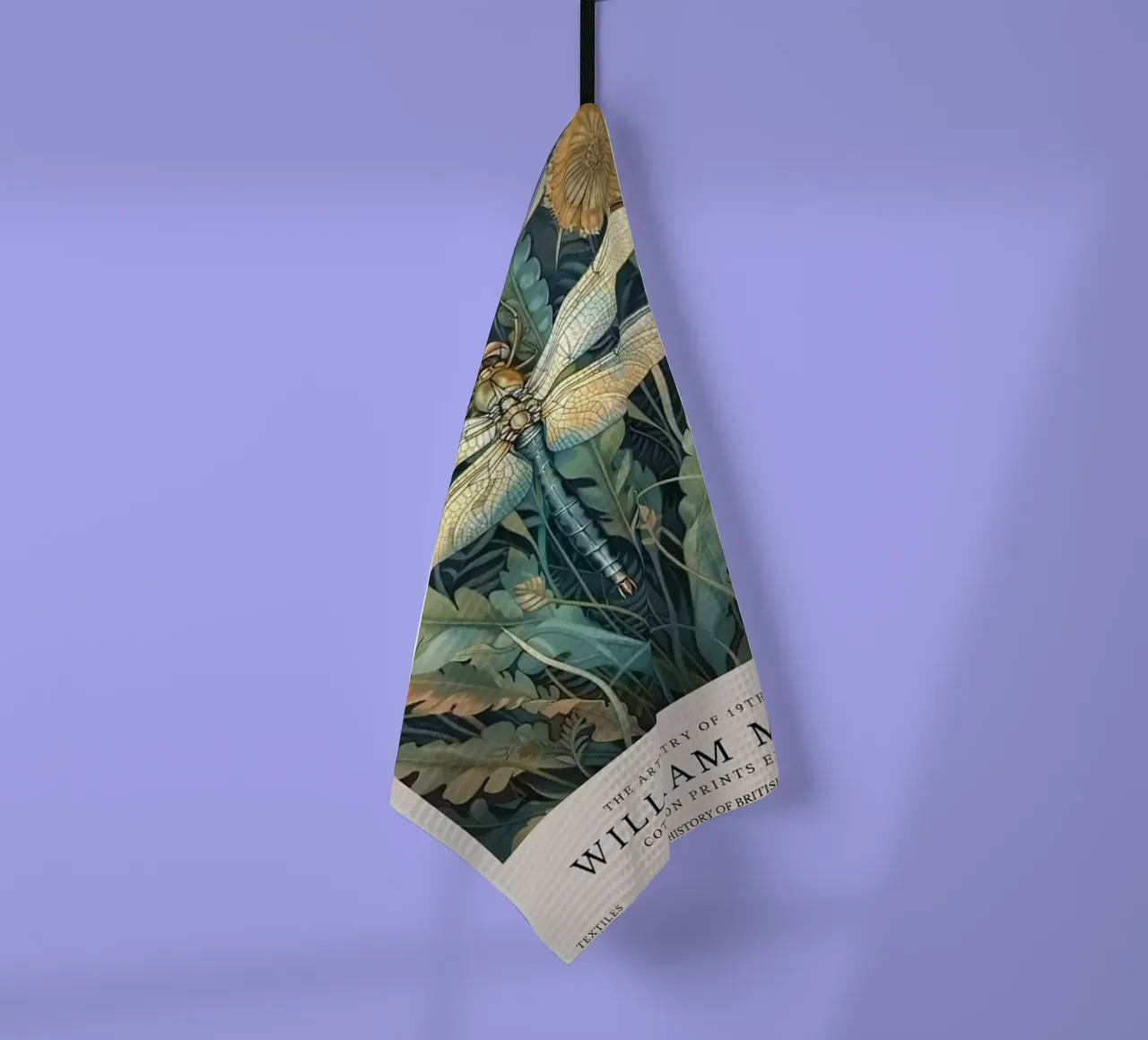 impression d'art sur libellule de william morris torchon de komo store