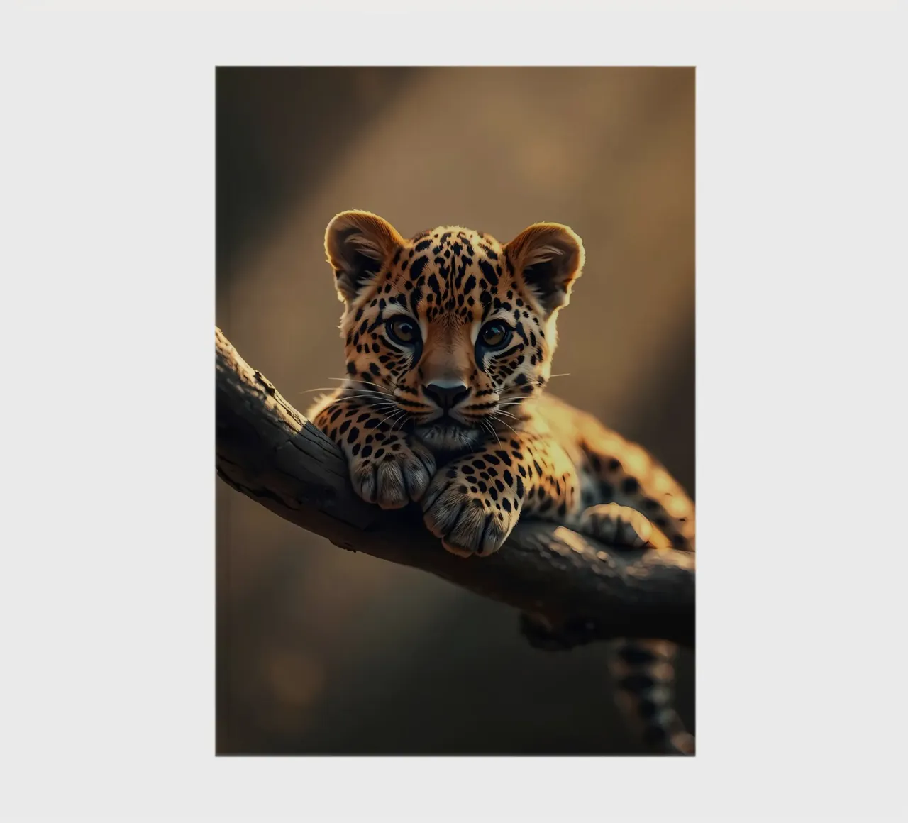 leopard cub branch tree spots fur wildlife jungle animal nat notebook by Ashish Kashyap