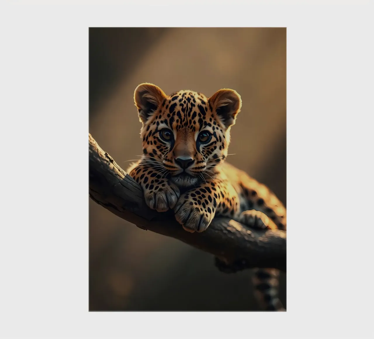 leopard cub branch tree spots fur wildlife jungle animal nat notebook by Ashish Kashyap