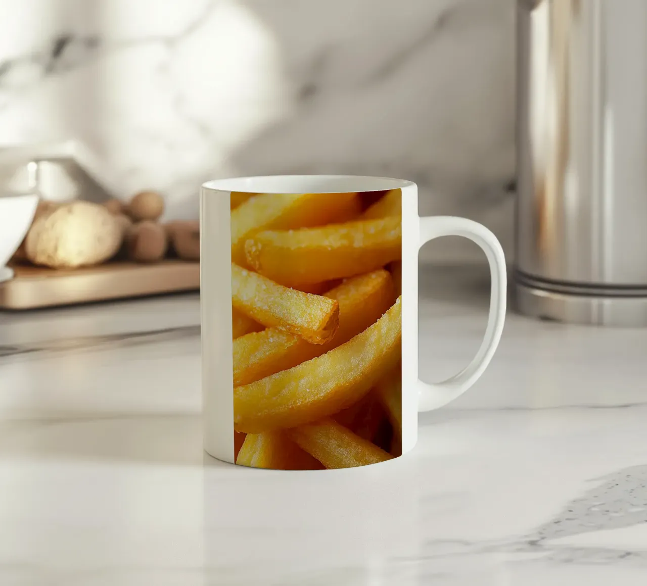 amico fritto tazza in ceramica da Luke Yaeger
