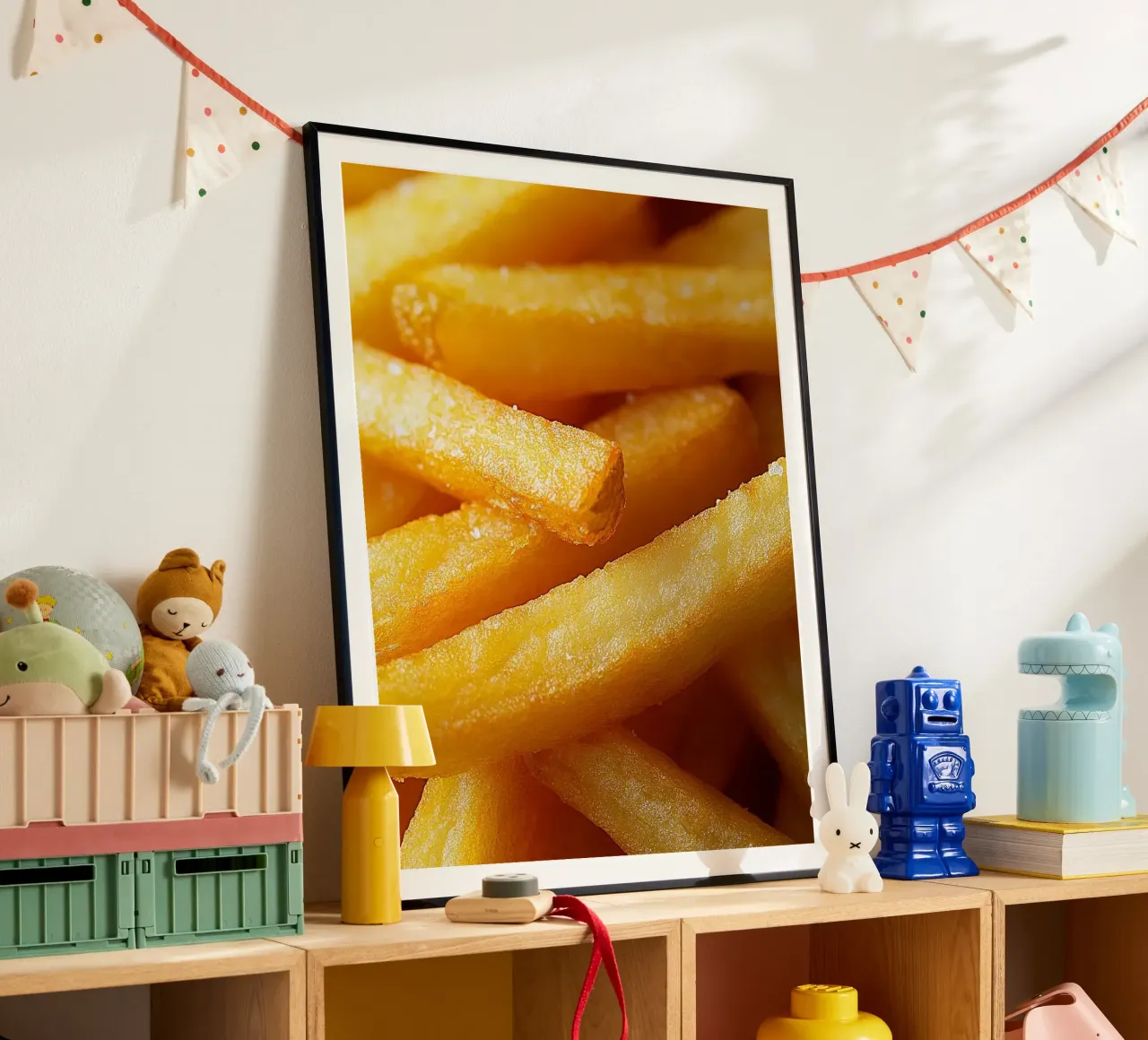 amico fritto poster con telaio in legno da Luke Yaeger