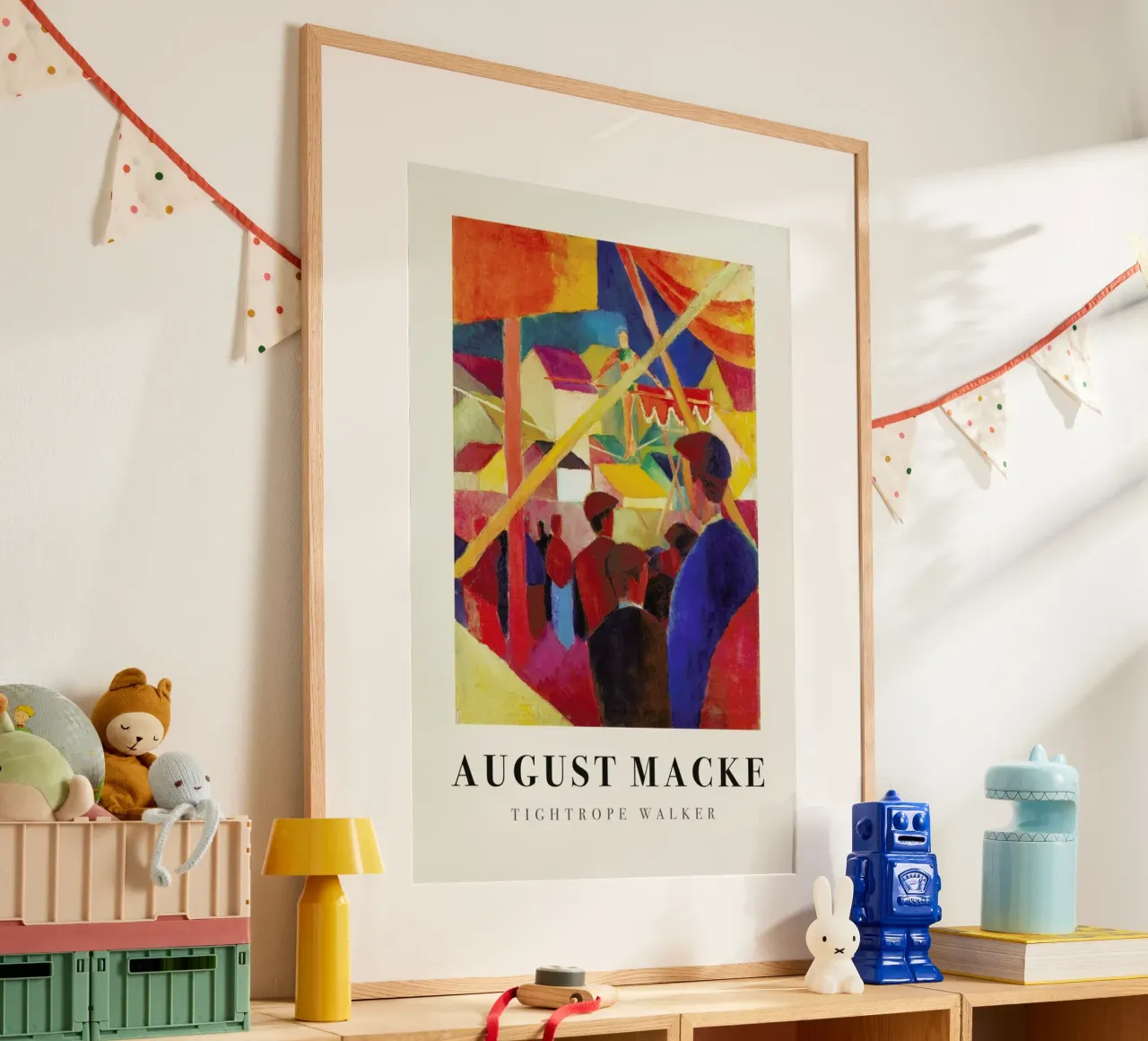 Macke - Tightrope Walker poster con telaio in alluminio da ARTOTHEK