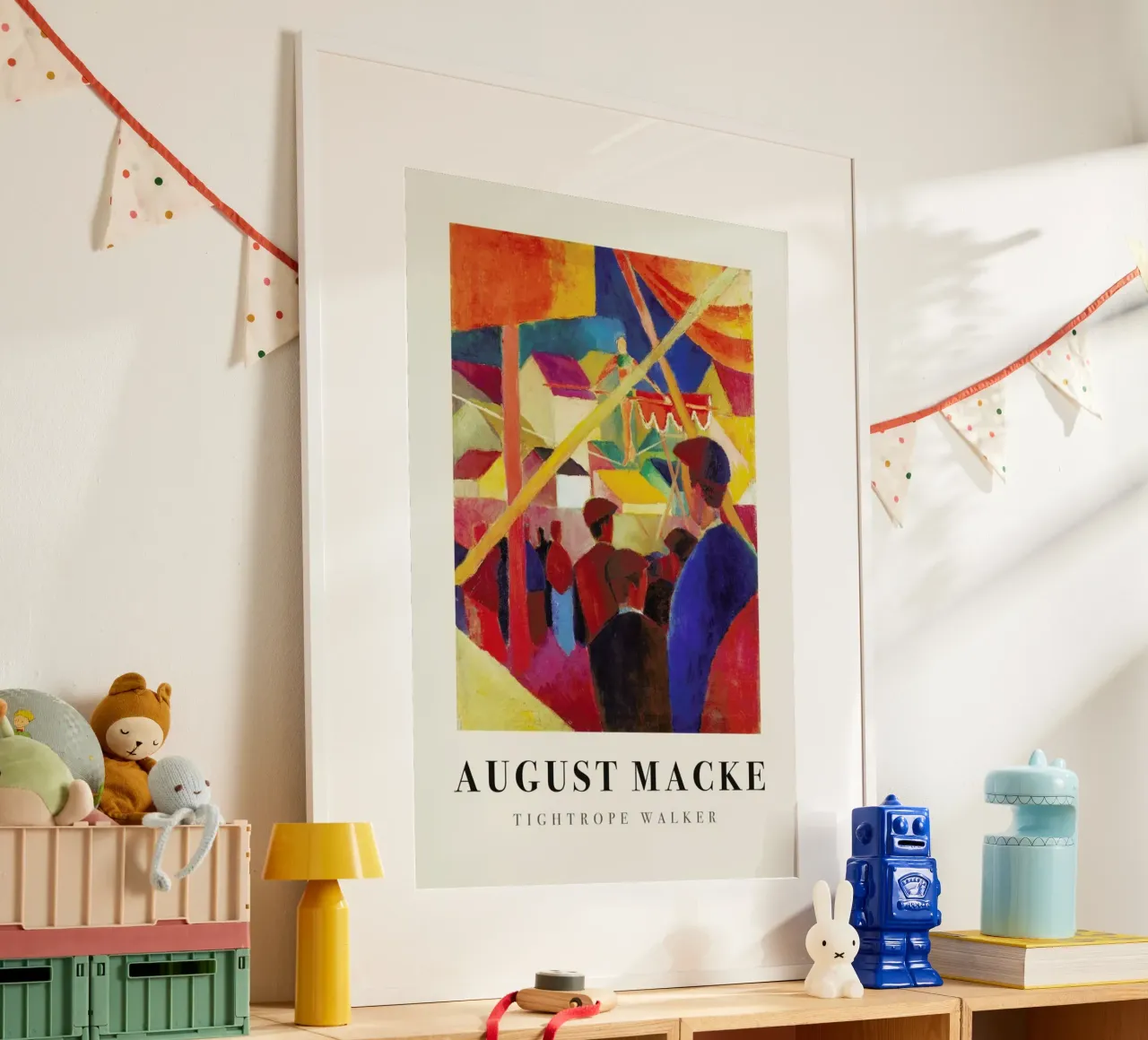 Macke - Tightrope Walker poster con telaio in alluminio da ARTOTHEK