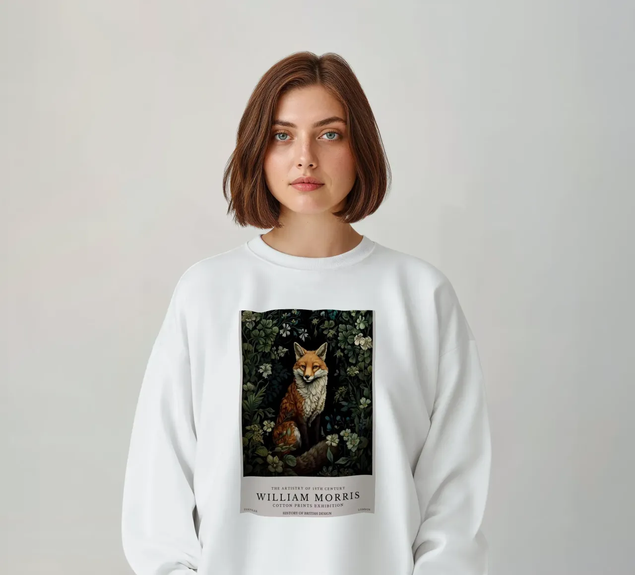 william morris weasel wall art felpa da komo store